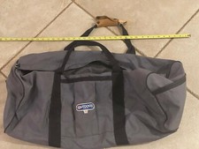 Vintage Outdoor Products XL Duffle Bag Made In USA Gray Black Appx 30 X 14 Ins