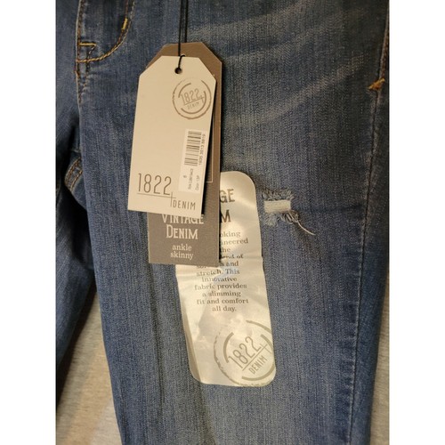 Neu mit Etikett 1822 Denim Ripped Skinny Ankle Denim Damenjeans Größe 6 - Bild 3 von 12