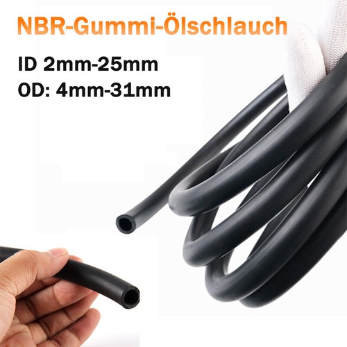 NBR Nitril Gummischlauch Kraftstoffschlauch Ölschlauch Dieselschlauch 2mm-25mm - Bild 1 von 15
