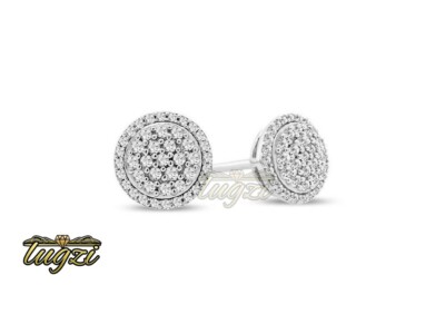 $1000 SOLID WHITE Gold! CERTIFIED 1/4CTTW CT REAL GENUINE Diamond Stud  Earrings