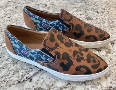 COACH C103 Leather Slip-On Sneaker Shoes Wild Beast Leopard