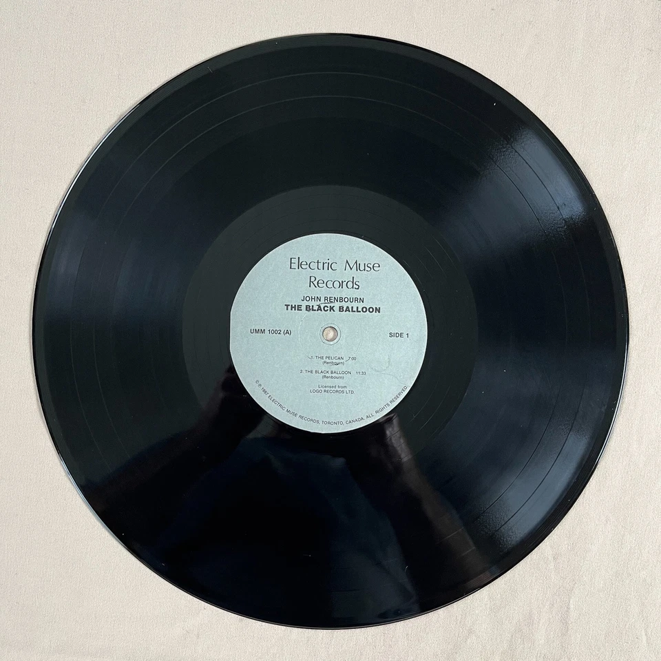 JOHN RENBOURN The Black Balloon 1986 Vinyl LP Electric Muse UMM 1002 - VG+ Foto 3 de 4