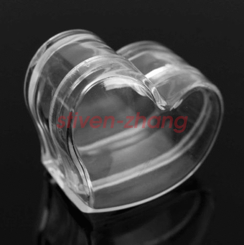 100 pcs Heart-shaped Empty Transparent Jar Cream Box Makeup Face Cream Lip Balm - Picture 3 of 4