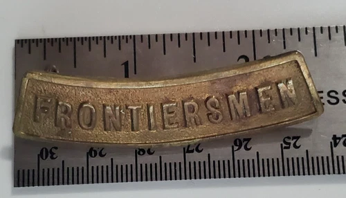 WW2 Frontier Men Canada Military Shoulder Badge Brass