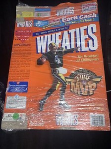 1998 Brett Fabre 3-time MVP Wheaties Starting Lineup