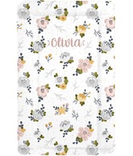 Muted Floral Design - Nursery Grade Baby Changing Mat - Can Be Name Personalised