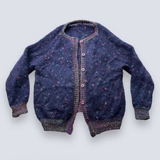 Vintage Mohair Sweater Cardigan 1970s Shaggy Home Made
