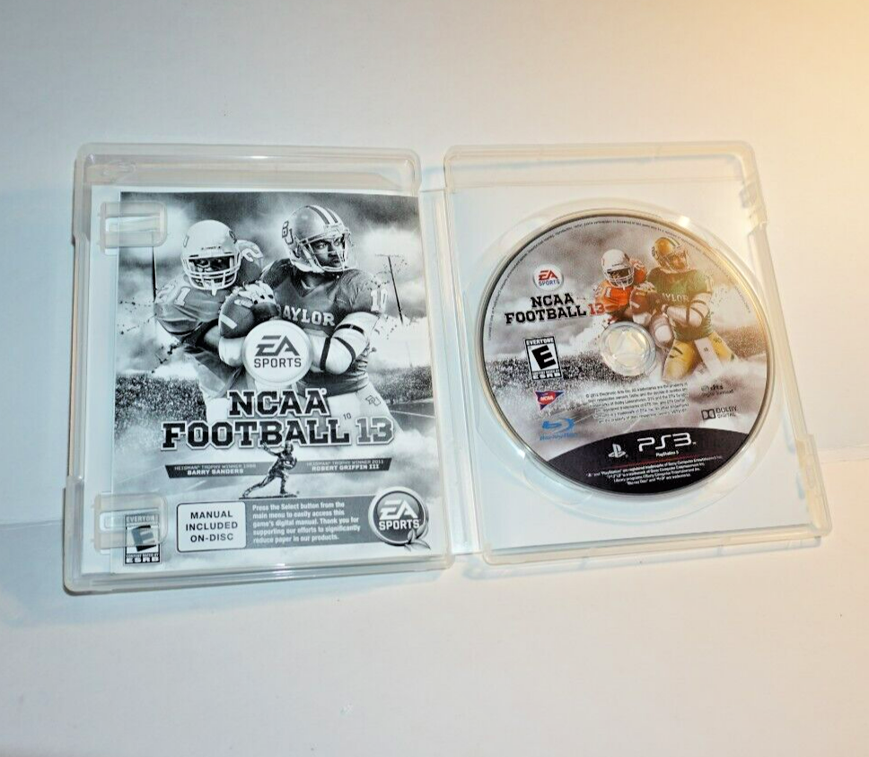 PS3 NCAA Football 13 Sony Playstation Game Rated E Featuring ESPN EUC
