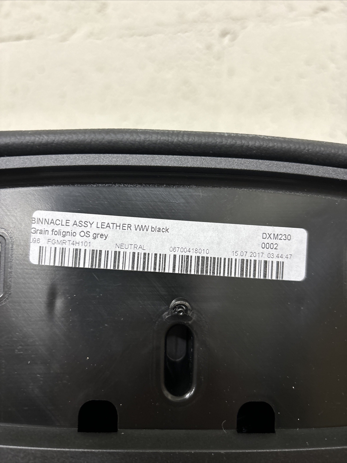 2014-17+ Maserati Ghibli Cluster Leather Cover Black/Grey Item# 065