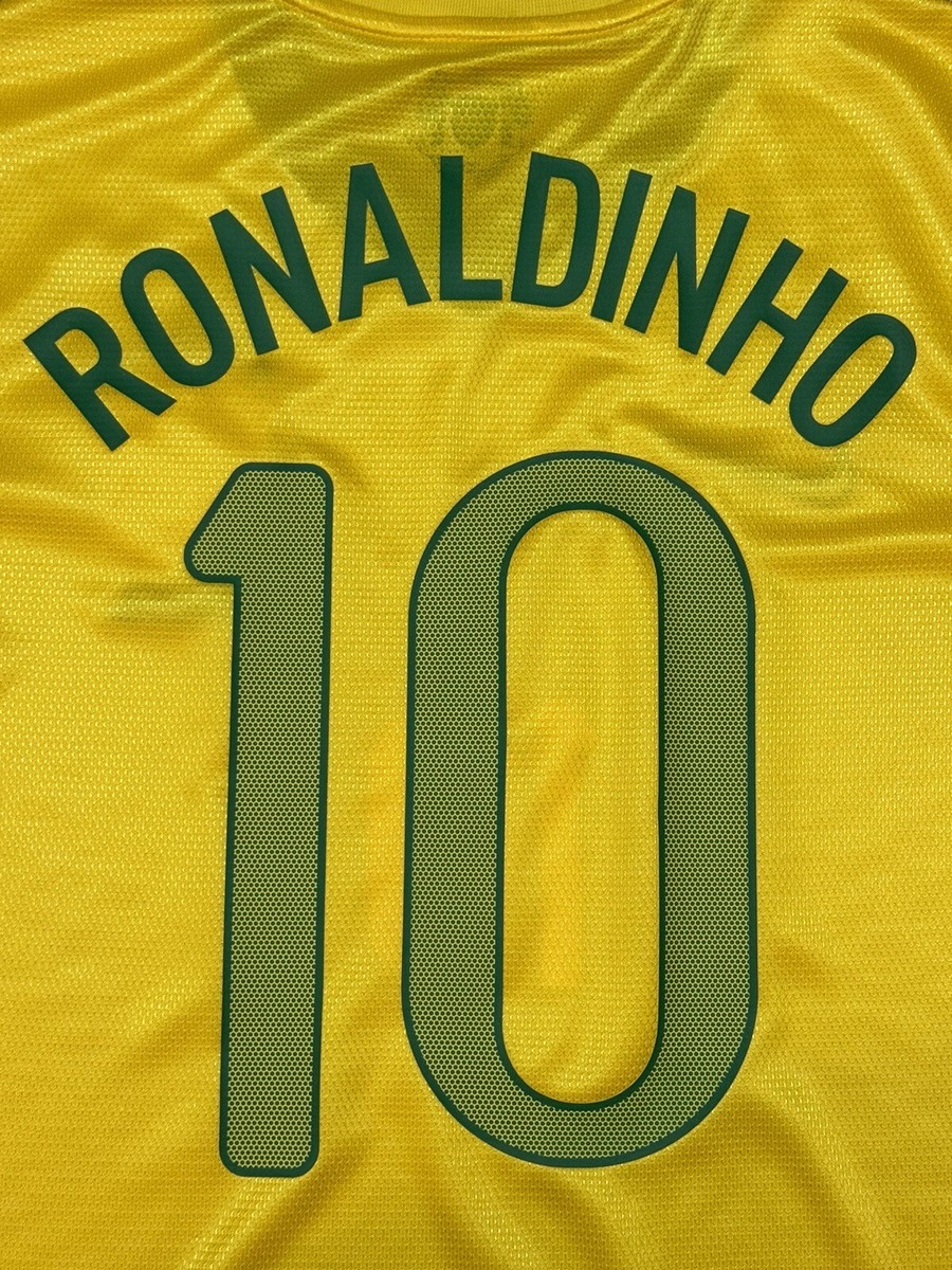 Nike ブラジル サッカー 10 ロナウジーニョ ドイツWCUP RONALDINHO #10 NIKE WORLD CUP BRAZIL MEN'S L BLUE SOCCER FUTBOL