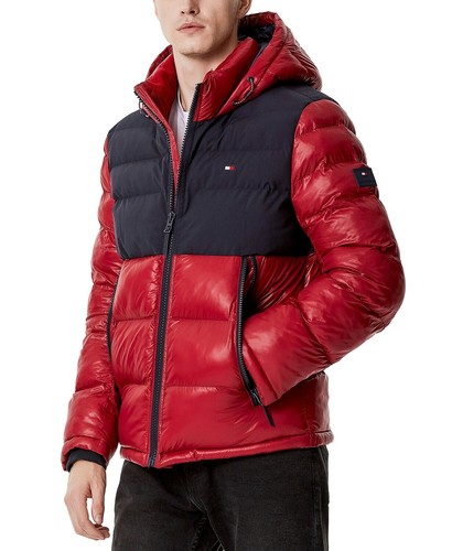 Shiny Puffer Hooded Jacket $250 