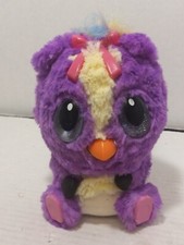 Hatchimals Hatchibabies Interactive Pet Bird Purple With Pink Bow Works
