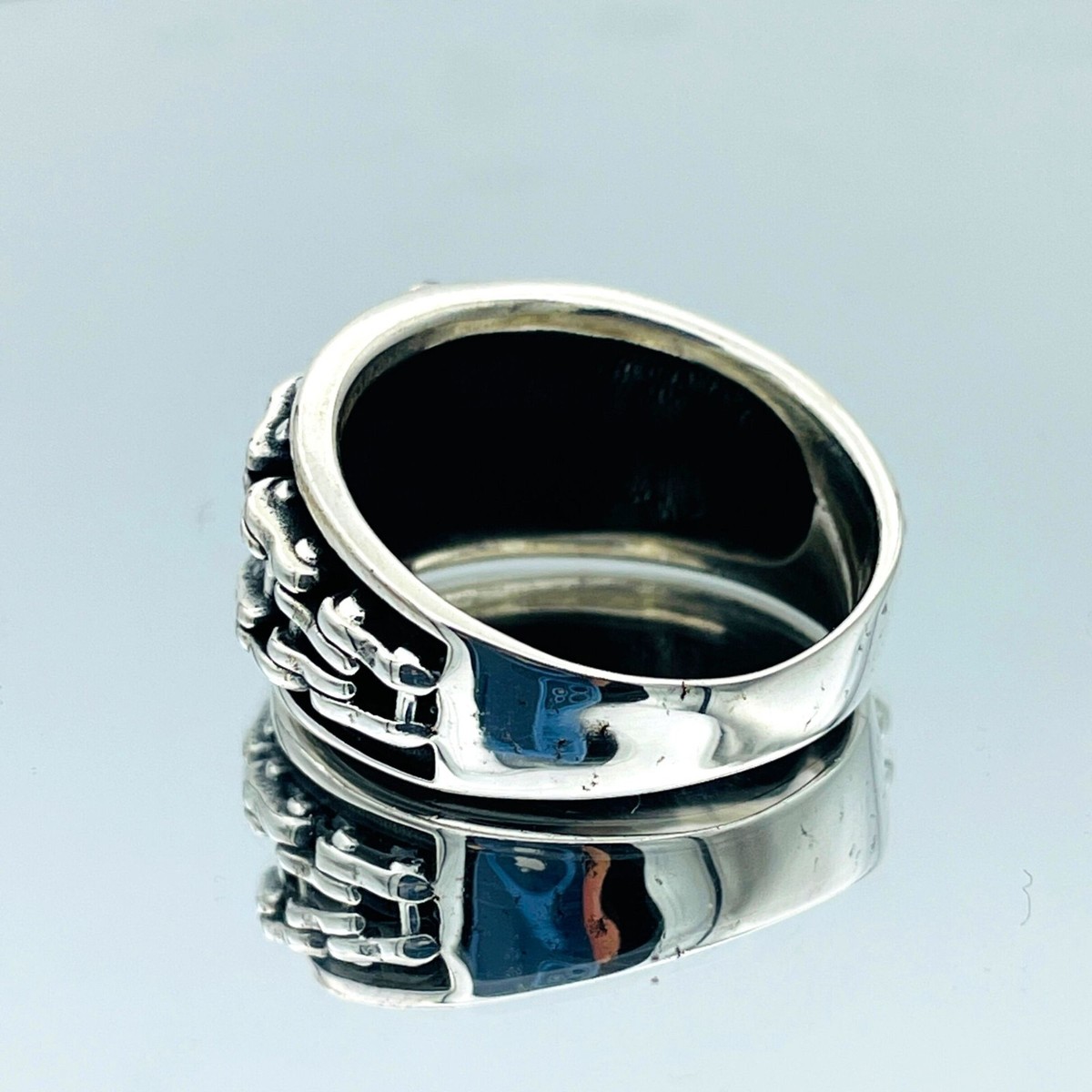 Mens Chain Model Harley Davidson 925 Sterling Silver Ring