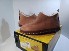 Cabela's Womens  Brown Suede Shearling Wool Lined Slipper Boots Size 7