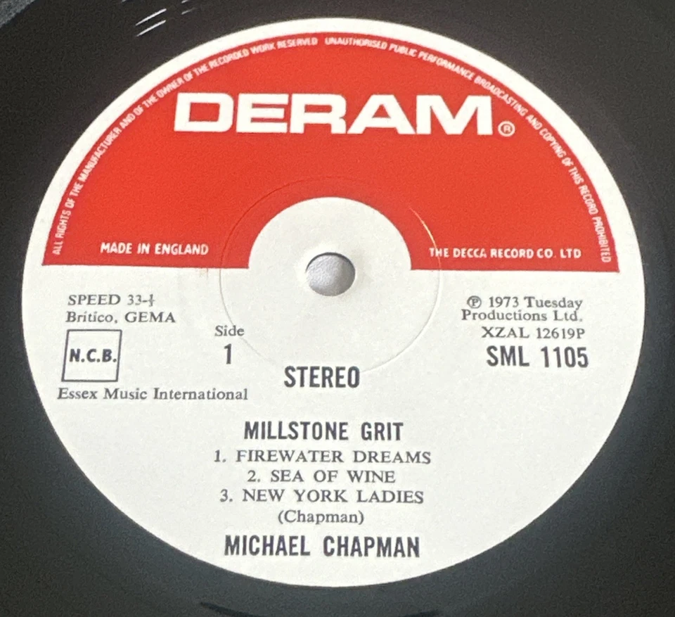 Michael Chapman ‎– Millstone Grit - UK Vinyl Lp Deram SML 1105 VG+ / VG+ - Imagen 4 de 4