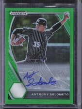 2021 Panini Prizm Draft Picks #PDP37 Anthony Solometo Lime Green Auto #/23