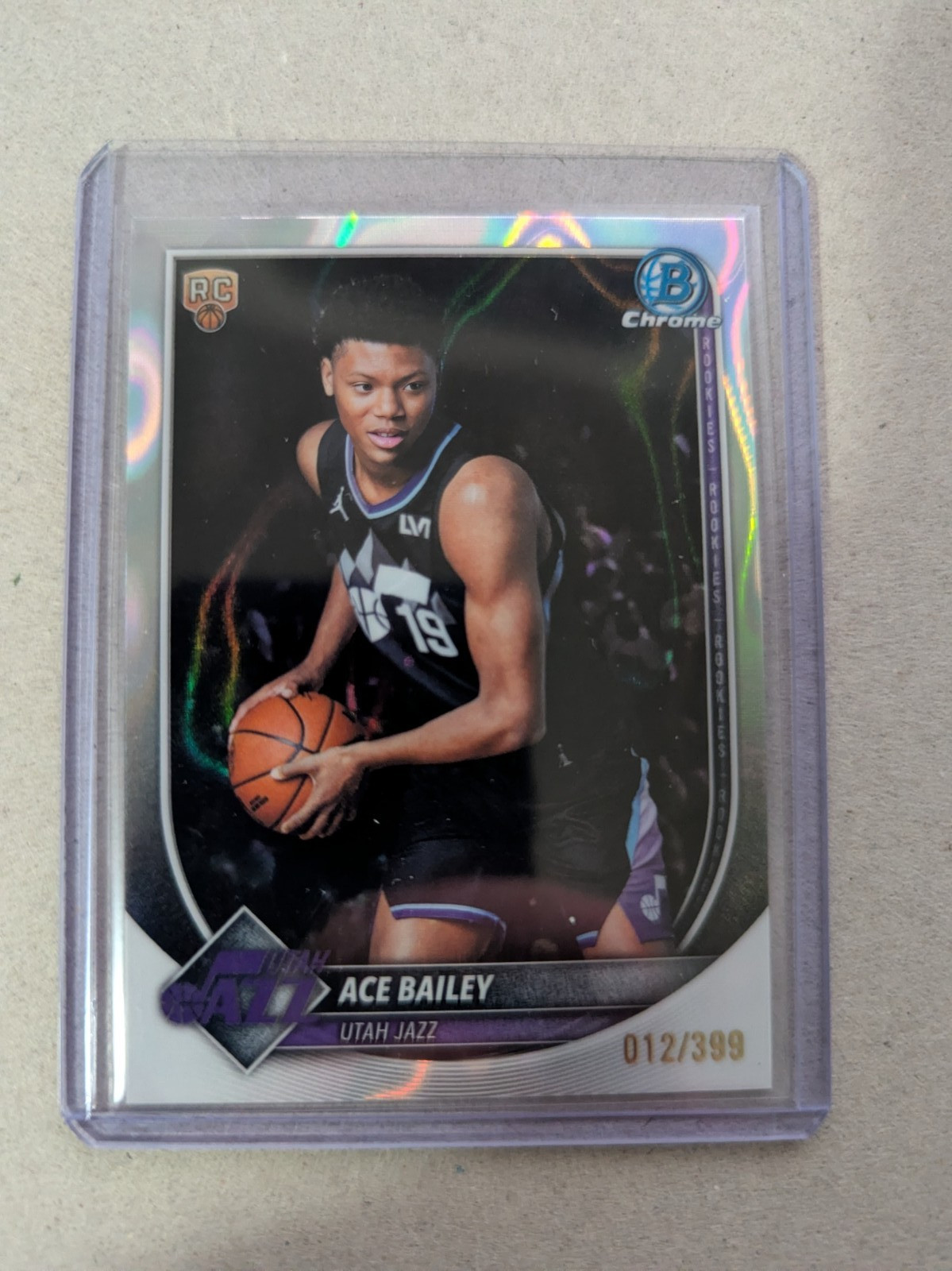 2025-26 Bowman Chrome - Ace Bailey #BCV-5 Lava Refractor /399 (RC) Jazz