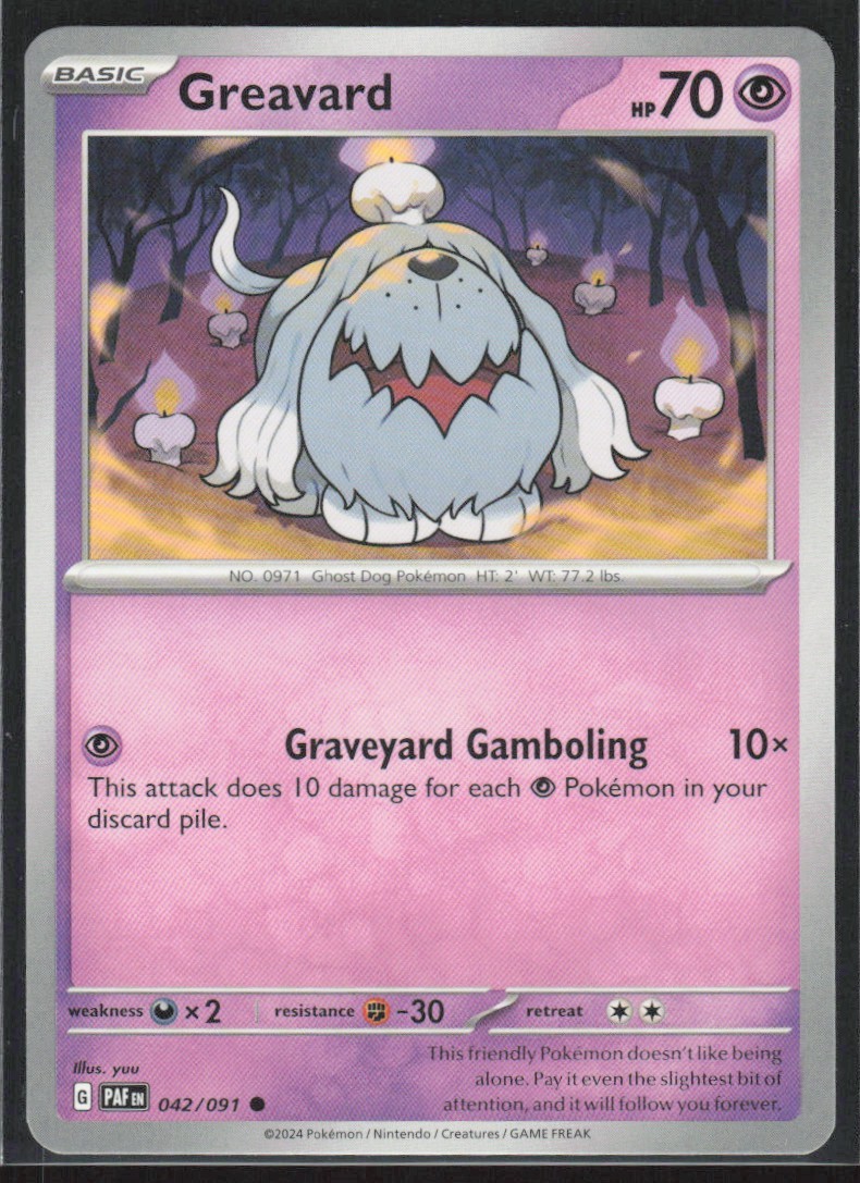 2024 Scarlet & Violet Series - Paldean Fates Greavard Common #42