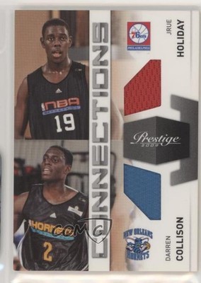 2009 Prestige Connections Materials Darren Collison Jrue Holiday Rookie RC vw0
