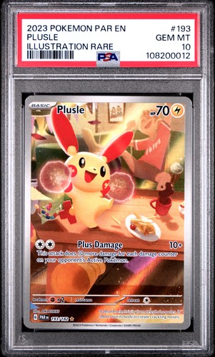2023 POKEMON PAR EN-PARADOX RIFT ILLUSTRATION RARE #193 PLUSLE PSA 10 ...