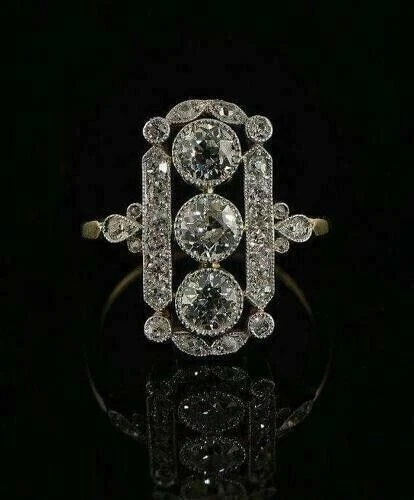 0.75 Ct Round Cut White Diamond Art Deco Antique Vintage Ring 14K White Gold FN