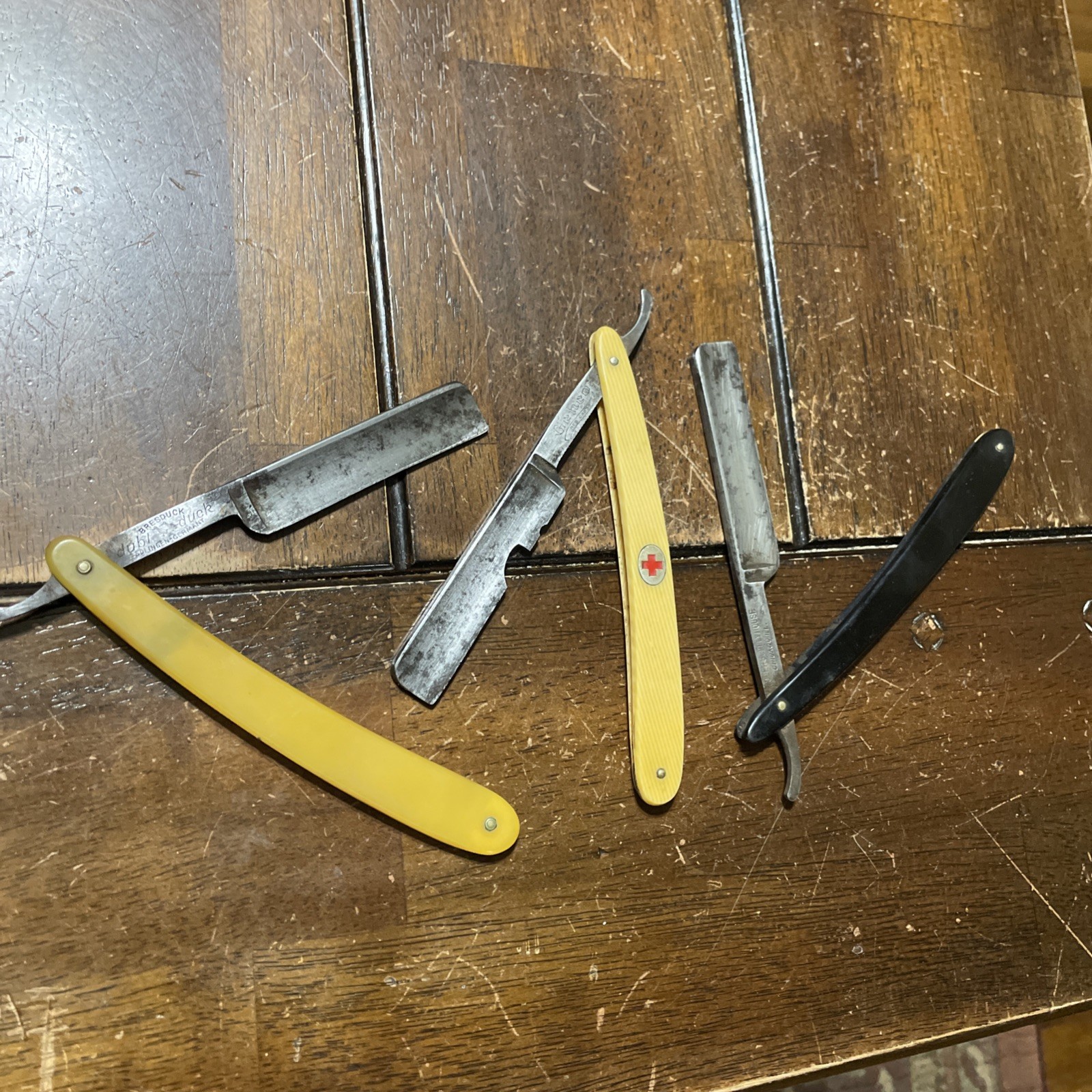 Vintage Bresduck Dubl Duck Straight Razor And Others Lot Of 3