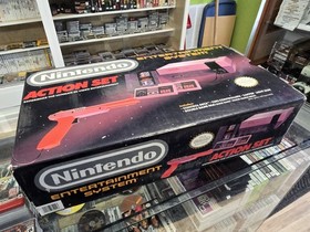 NES Nintendo Action Set NTSC Original Box Foam Tray CIB Tested Works Mario Bros