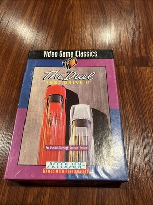 The Duel: Test Drive II 2 (SEGA Genesis) Cartridge Case & Manual Included Tested