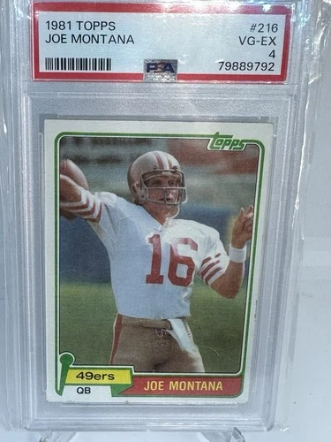 1981 TOPPS #216 JOE MONTANA ROOKIE RC PSA 4 49ers GOAT