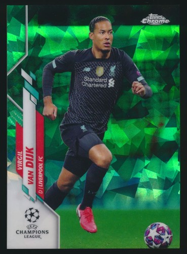 2019-20 Topps Chrome Sapphire UEFA SP Variation #50 Virgil van Dijk Green #/75