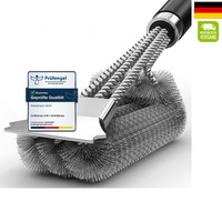 GrillbüRste Hazens Edelstahl Schaber 45 Cm PP Griff Reinigung