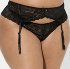 NWT Torrid Lingerie Black Lace Garter Belt Set Sexy Pin Up Coquette Plus Size3/4 — photo 1