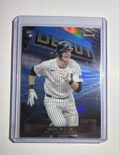 2025 Topps Finest - Debut Ben Rice #D-8 Sky Blue Refractor /150 (RC)