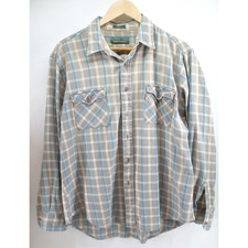 Sutter Creek Levis Men's XL Button Up Shirt Gray Plaid Tag VTG