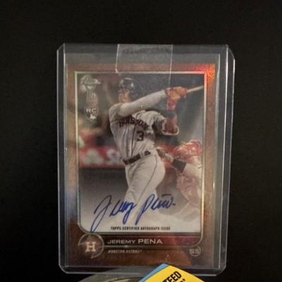 Topps 2022 Chrome Ben Baller Jeremy Pena Astros RC Auto Orange Refractor 20/25