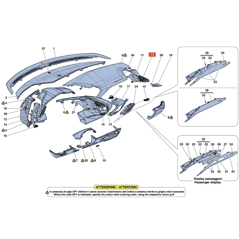 Dashboard Air Vent Blade Paddle Slider for Ferrari 2015-2018 488 GTB/Spider - Image 4 of 4