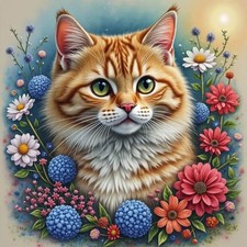 Diamond Art Kits for Adults, Cat Full Drill Diamond Painting for Beginners, 5D..