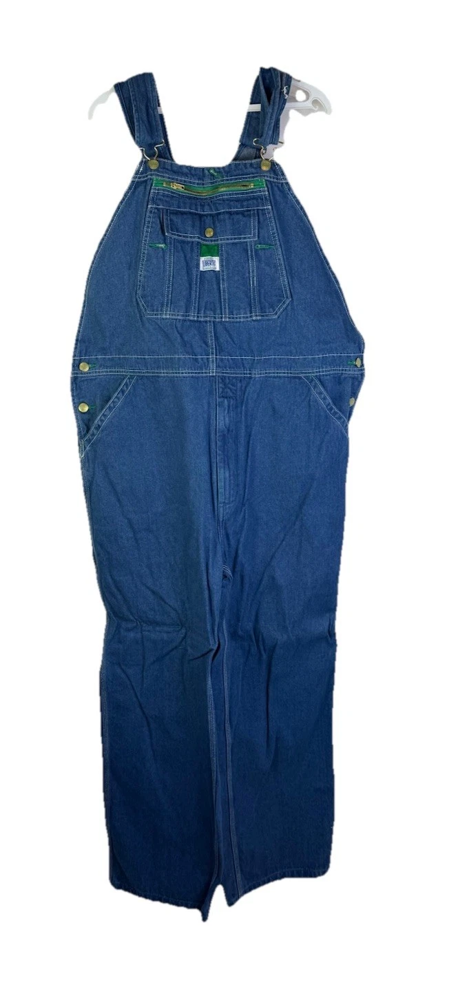 Vintage 90s Rockabilly Carpenter Painter Bib Overalls Baggy Mens 40x30