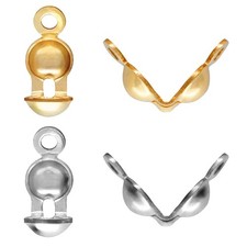 1000 PCS 2 Color Metal Open Bead Tips Knot Covers Bead Tips Knot Covers