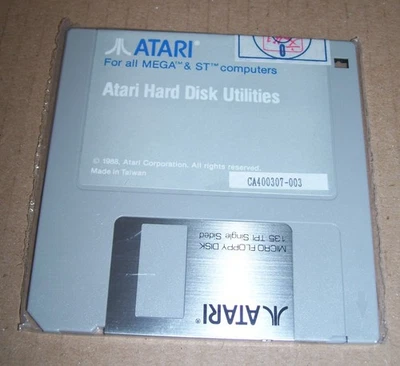 NUOVO ATARI 520 1040 ST STE MEGA TT Computer Hard Disk Utilità AHDU Floppy Disk