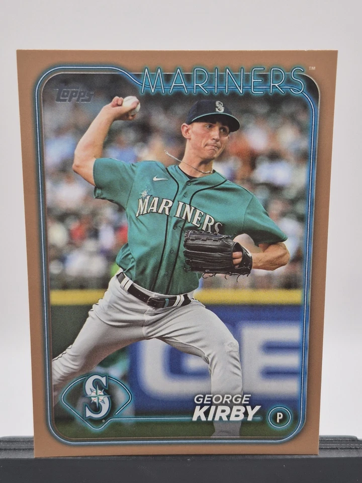 2024 Topps Series 1 #75 George Kirby True Gold Seattle Mariners 0412/2024 - Image 4 of 4