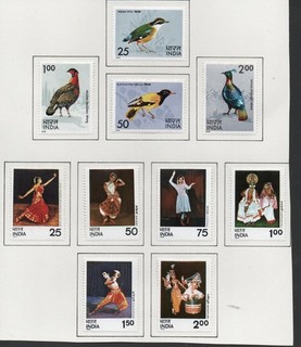INDIA 1975 Group of 37 Many SETS M. Mint with Gum as shown PERFECT Quality