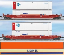 Lionel 21866 Santa Fe Container Husky Stack 2-Car Set O-Gauge NIB *