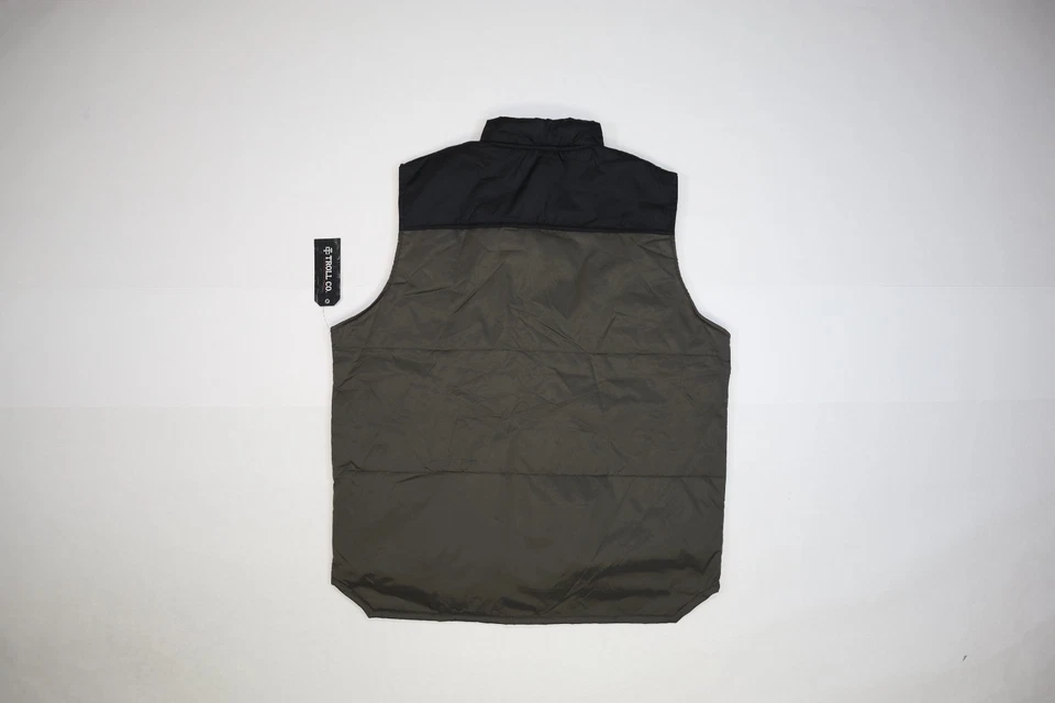 Troll Co Redford Vest Mens XL Black & Charcoal Snap Button Sleeveless Vest NWT - Image 3 of 4