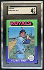1975 Topps George Brett Rookie RC #228 Royals SGC 4
