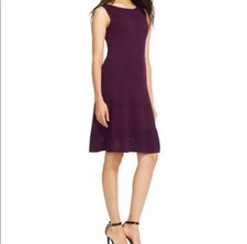 Lauren Ralph Lauren Women's Plum Knit Dress Size M