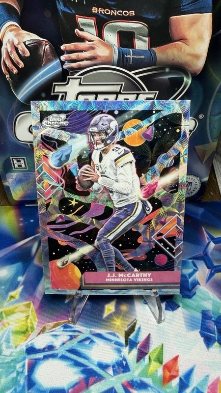 2025 Topps Cosmic Chrome Nucleus Refractor Of J.J. McCarthy