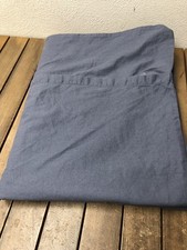 SimpleOpulence French Linen Blend Duvet Cover Twin 68x86" 1Piece Blue EUC