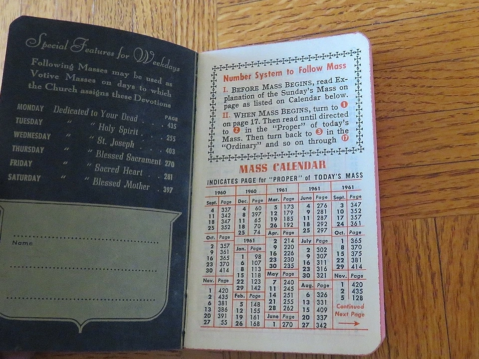Vintage 1950’s My Sunday Missal Explained Father Stedman Catholic mass book 1956 - Image 2 of 4