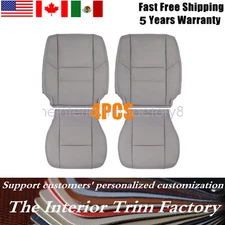 For 2000 - 2007 Toyota Sequoia Driver & Passenger Bottom & Top Seat Cover Gray